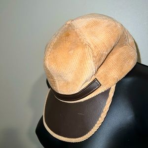 Vintage Paramount Corduroy Hat leather Bill